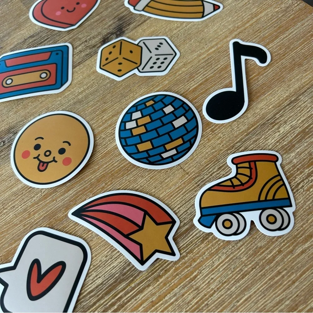 Set of 20!  Cute Vinyl Waterproof Stickers